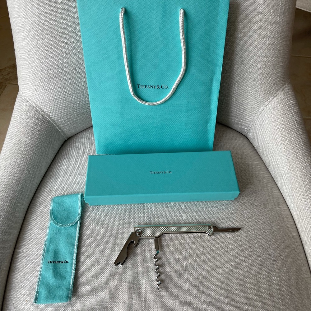 Tiffany & Co. Corkscrew Bottle Opener and Knife